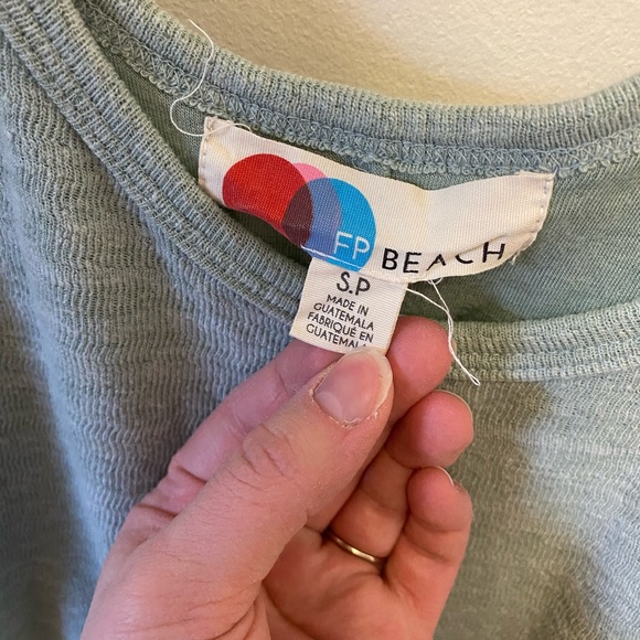 Free People Beach Bicoastal Jumpsuit seafoam mint green size small - Picture 3 of 4